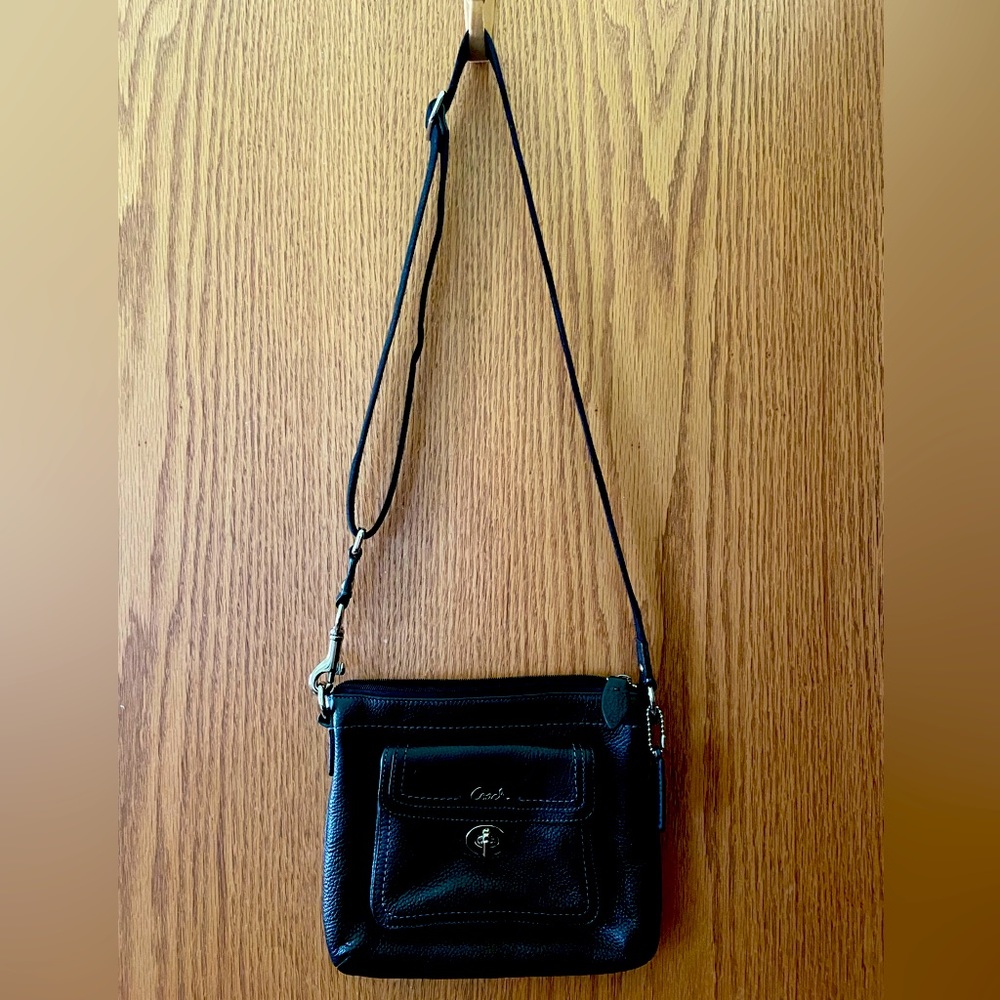 Used Coach Black Leather Crossbody Bag